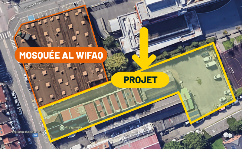 Projet Maison du Savoir - Vue aérienne