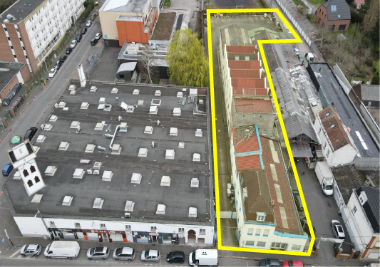 Vue aérienne du bâtiment